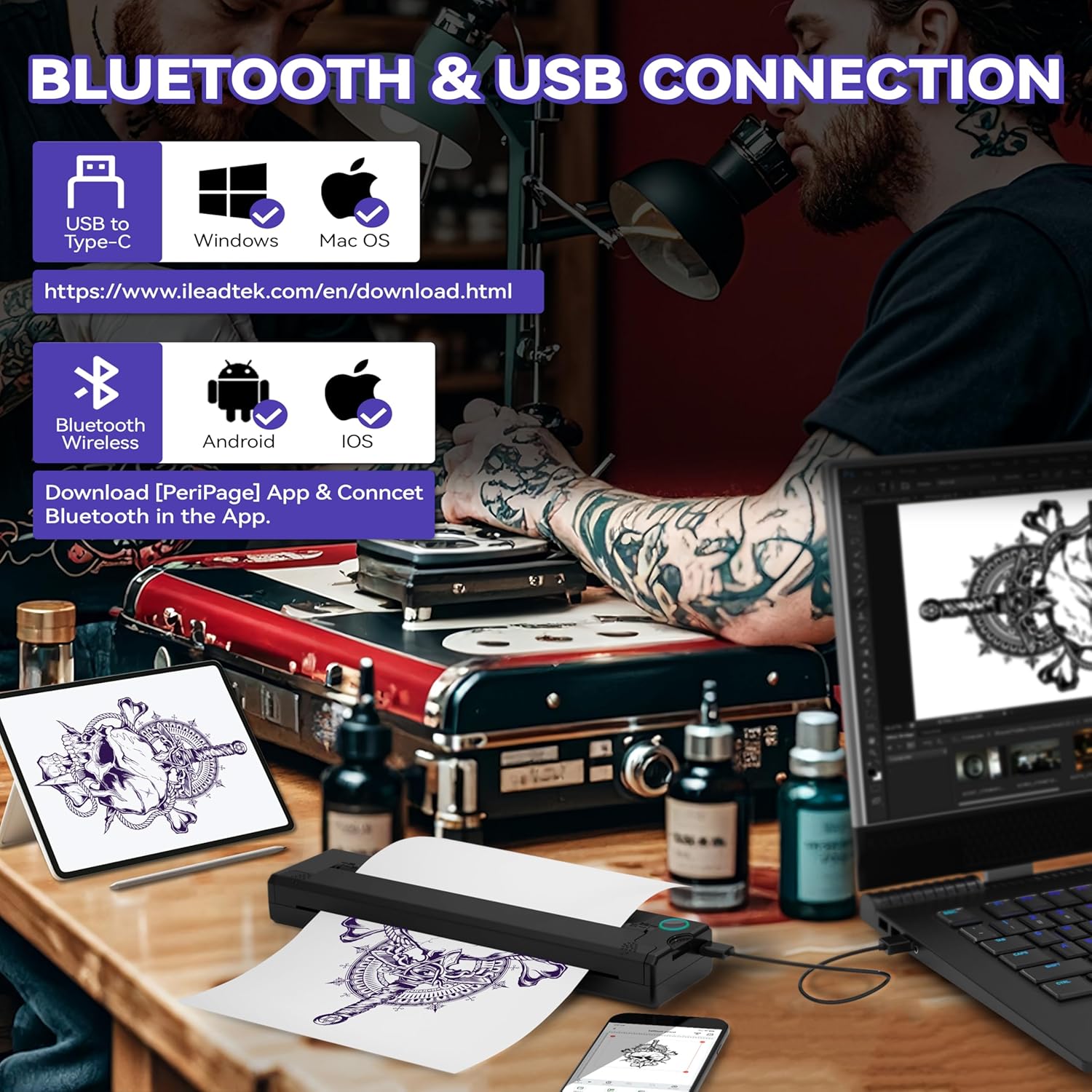 Tattoo Thermal Transfer Machine - Black
