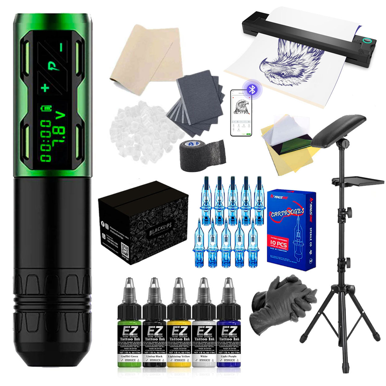 Kit de tatuajes profesional y muebles de estudio - EZ Tattoo Studio Special | Plus