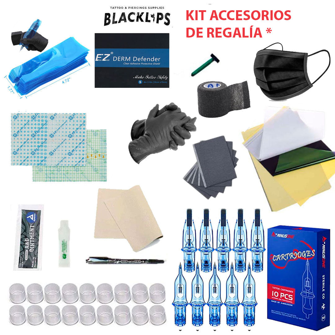 Kit regalía esencial de suministros para micropigmentación o máquinas de tatuaje Pen