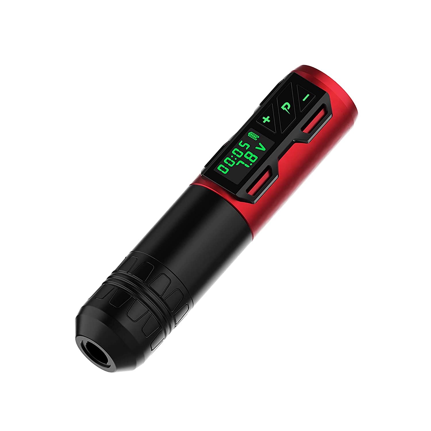 EZ Portex Generation 2S (P2S) Máquina de Tatuaje Inalámbrica con Batería y Motor Suizo Pantalla Digital LED (Rojo)