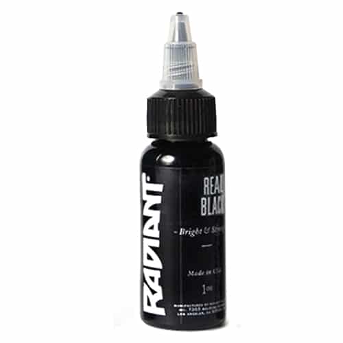 Radiant Real Black – Botella de 1/2 oz y 1 oz
