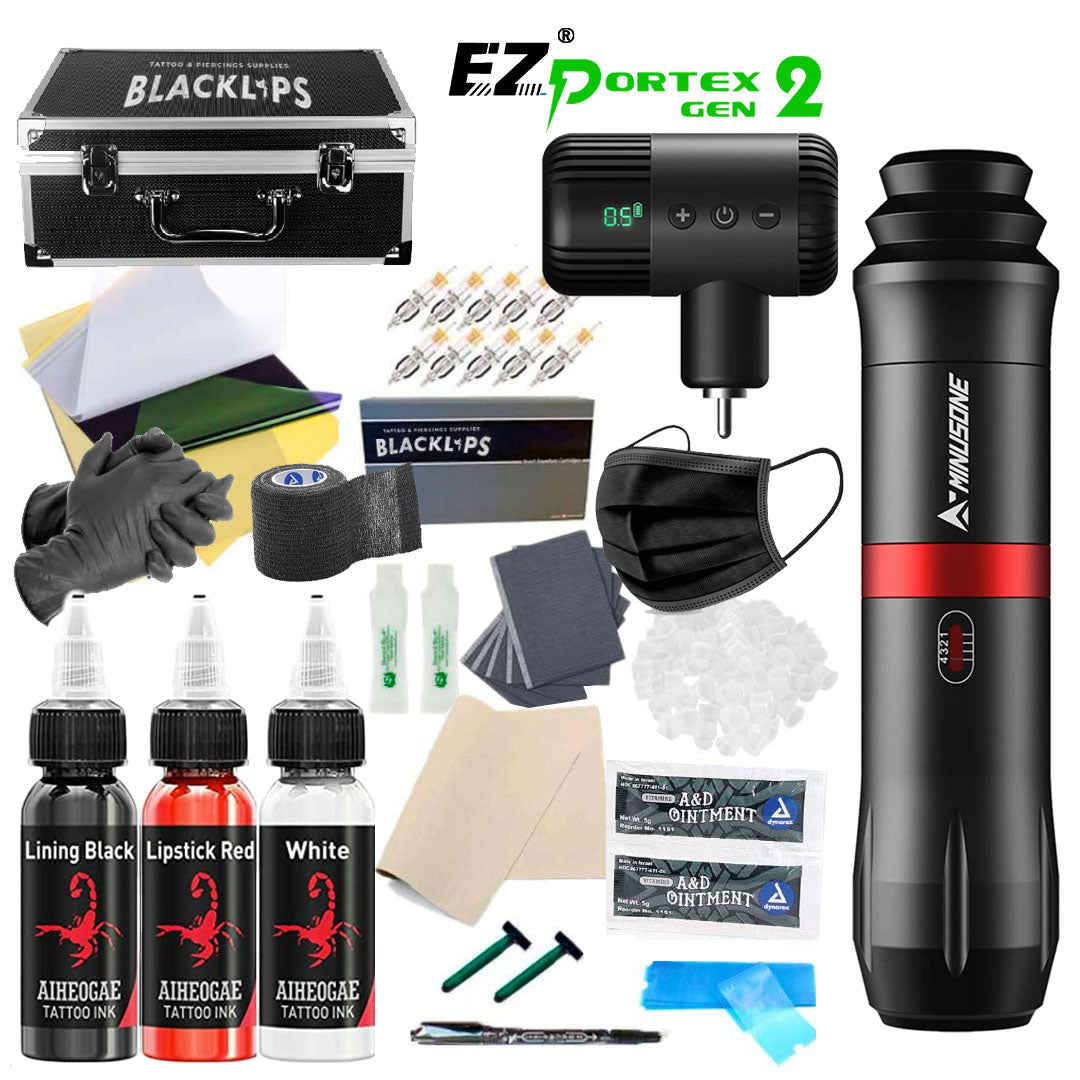 Professional Tattoo Kit for Tattooing and Microblading - 2023 EZ Portex Gen v2