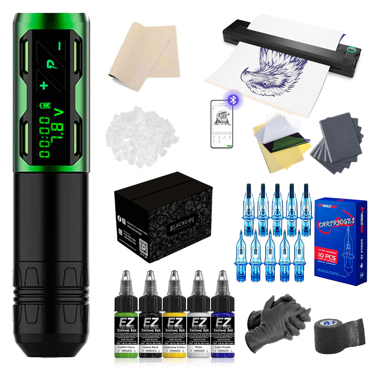 Professional Tattoo Kit for Tattooing - EZ Tattoo KT (STROKE 3.5-4MM)