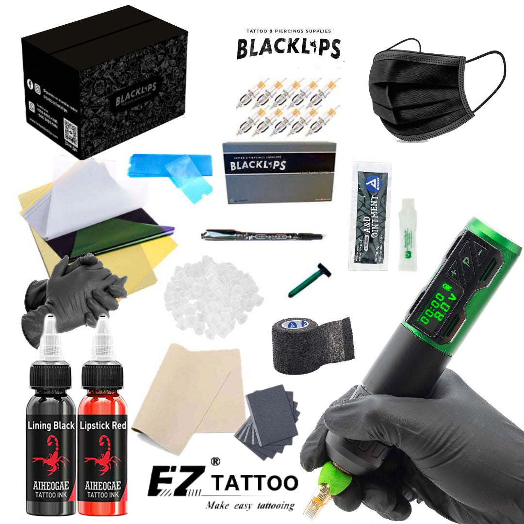 Professional tattoo kit for tattooing and microblading - EZ Portex Generation 2S (P2S) - T2