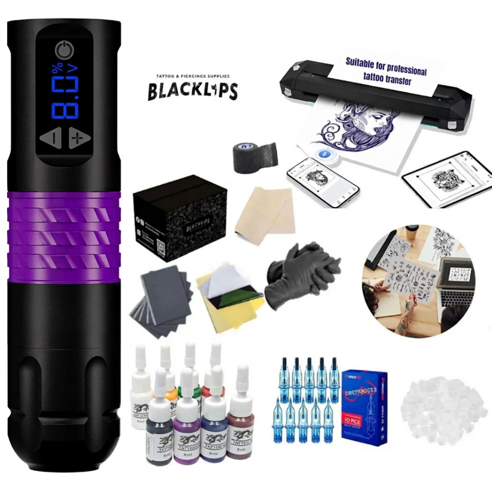 Kit de tatuajes profesional - Pen TD-4.0 PRO con Impresora