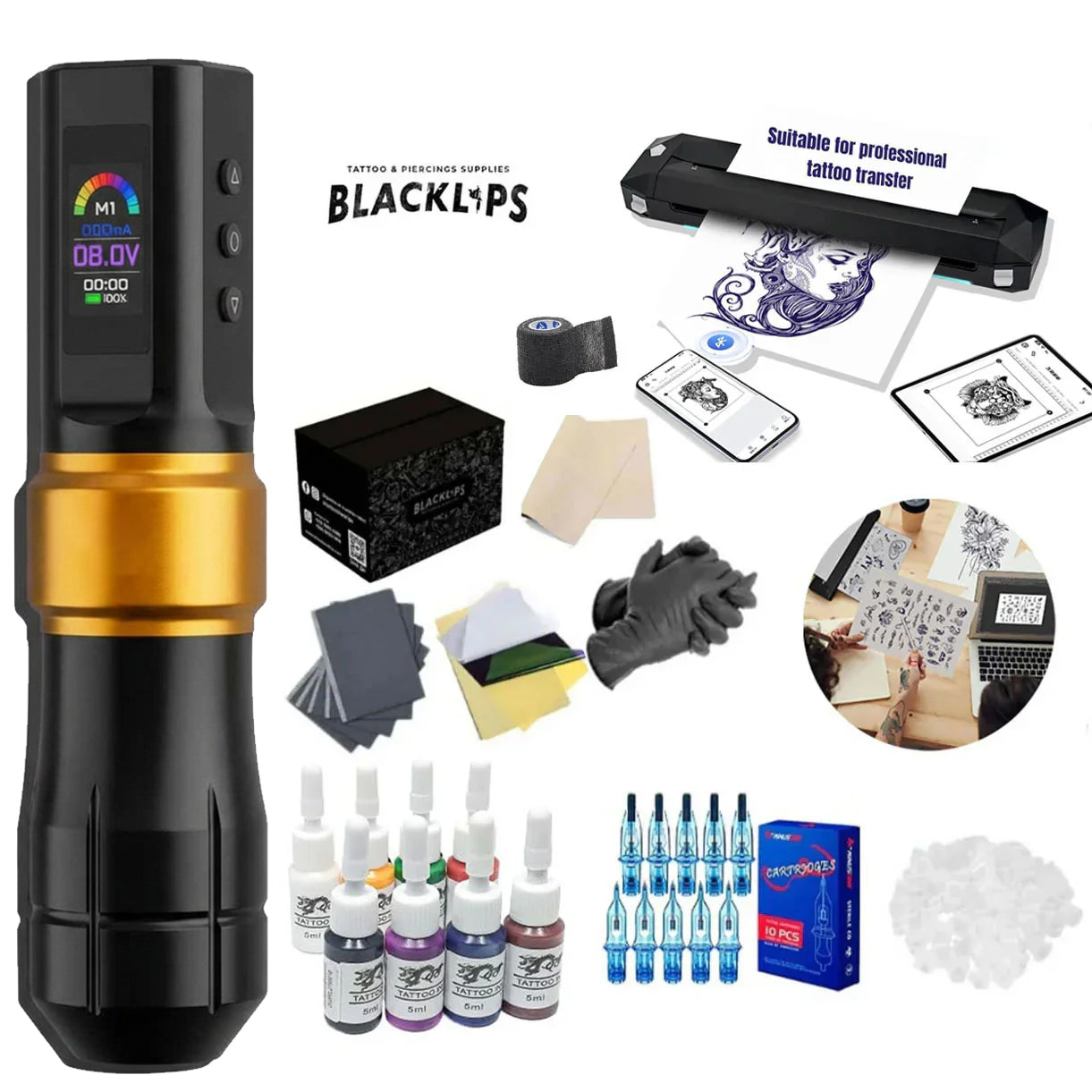 Kit De Tatuajes Profesional Para Tatuar y Microblading - Nevol Elite