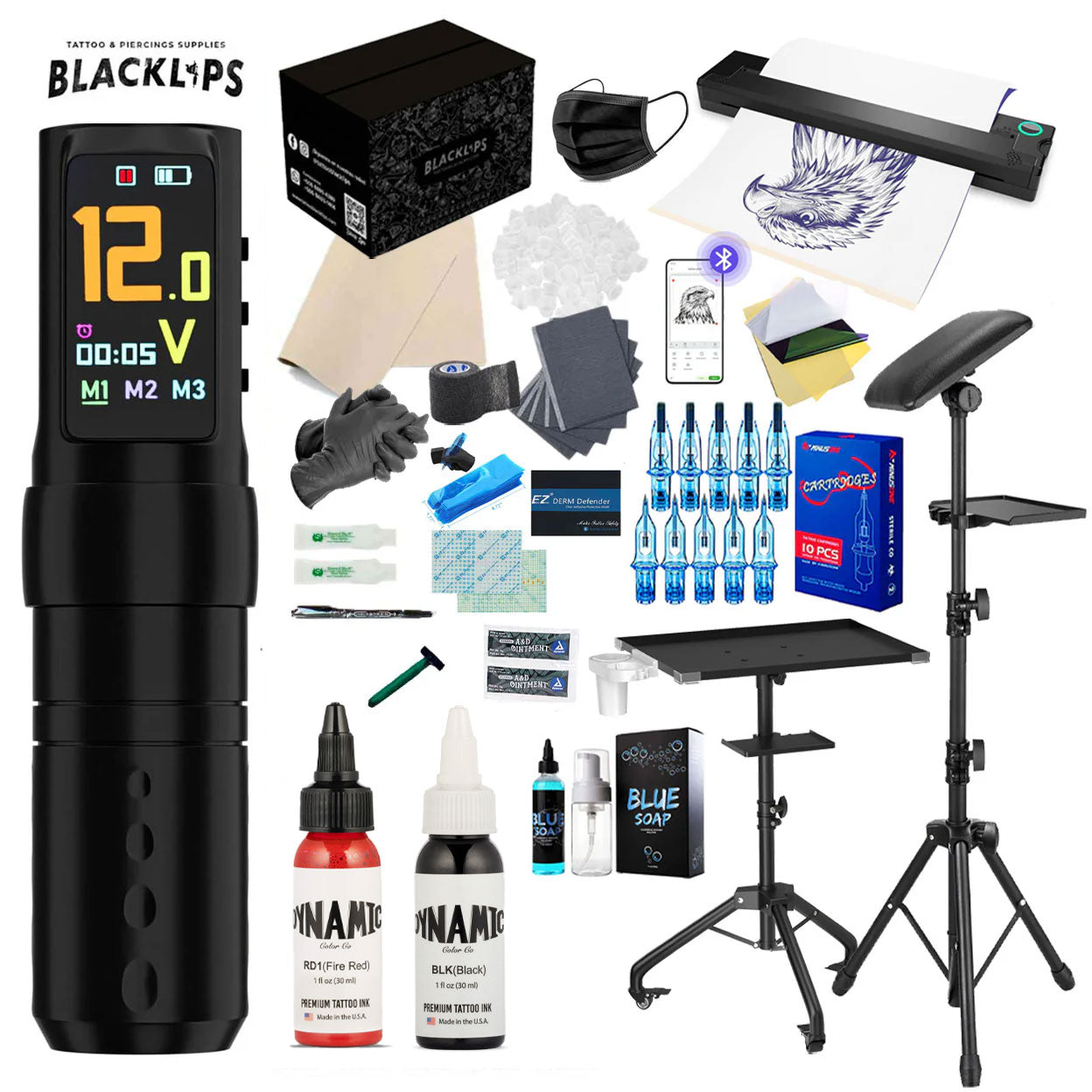 Professional Tattoo Kit for Tattooing - EZ Tattoo KT (STROKE 3.5-4MM)