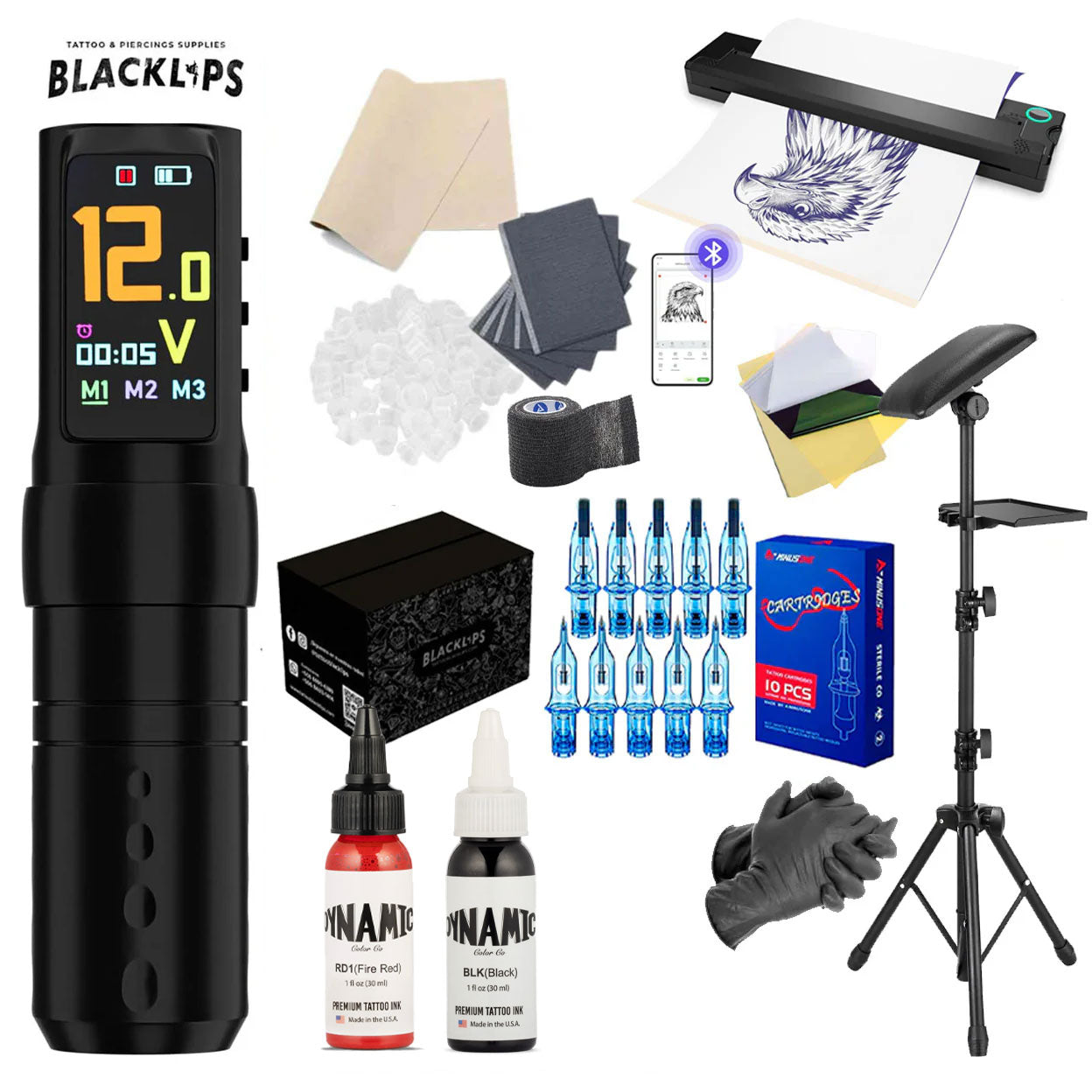 Professional Tattoo Kit for Tattooing - EZ Tattoo KT (STROKE 3.5-4MM)