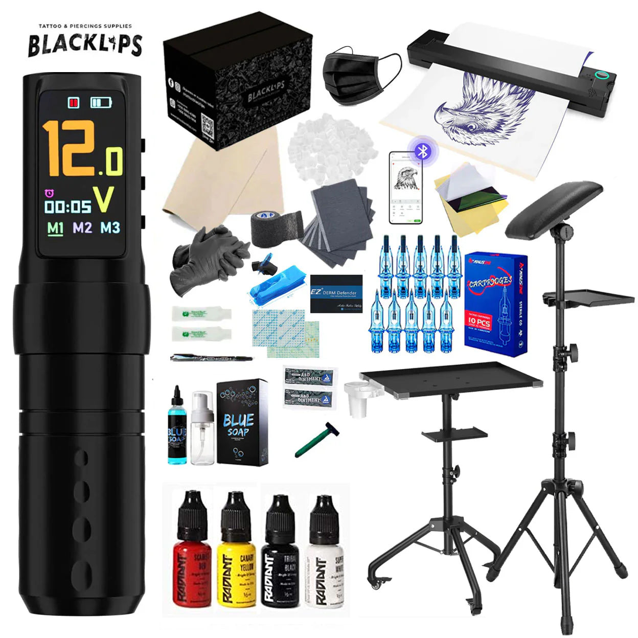 Kit de tatuajes profesional y muebles de estudio - Tattoo Studio Special | Elite+ Radiant