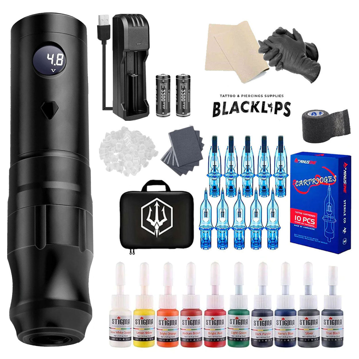 Professional Tattoo Kit for Tattooing and Microblading - RX Pen Machine Wireless