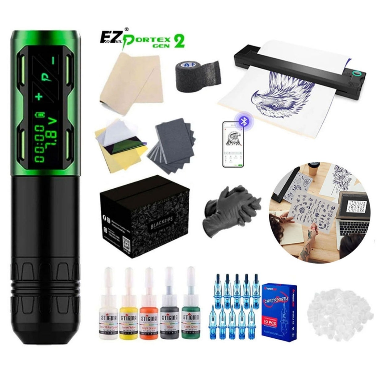 Kit de tatuajes profesional  - EZ Tattoo Studio Special | Basic