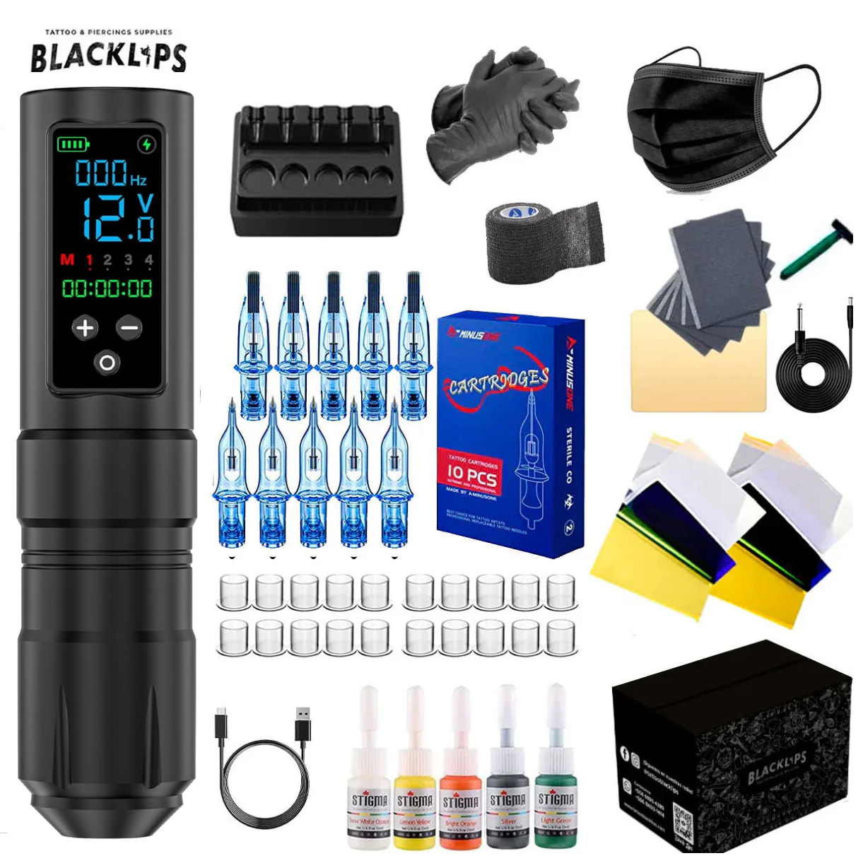 Kit De Tatuajes Profesional Para Tatuar y Microblading - Erice Elite