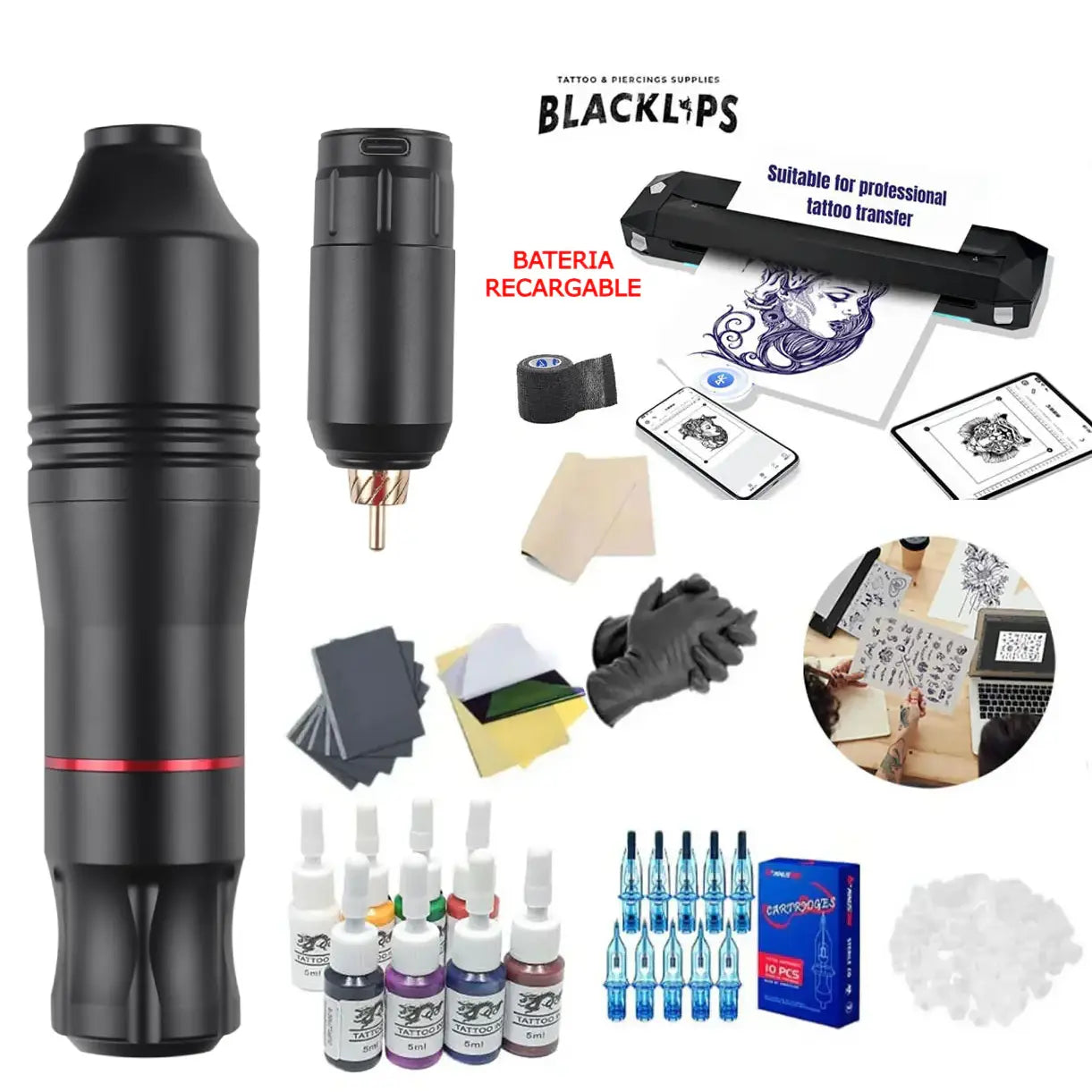 Kit de tatuajes profesional  - Invetus Basic