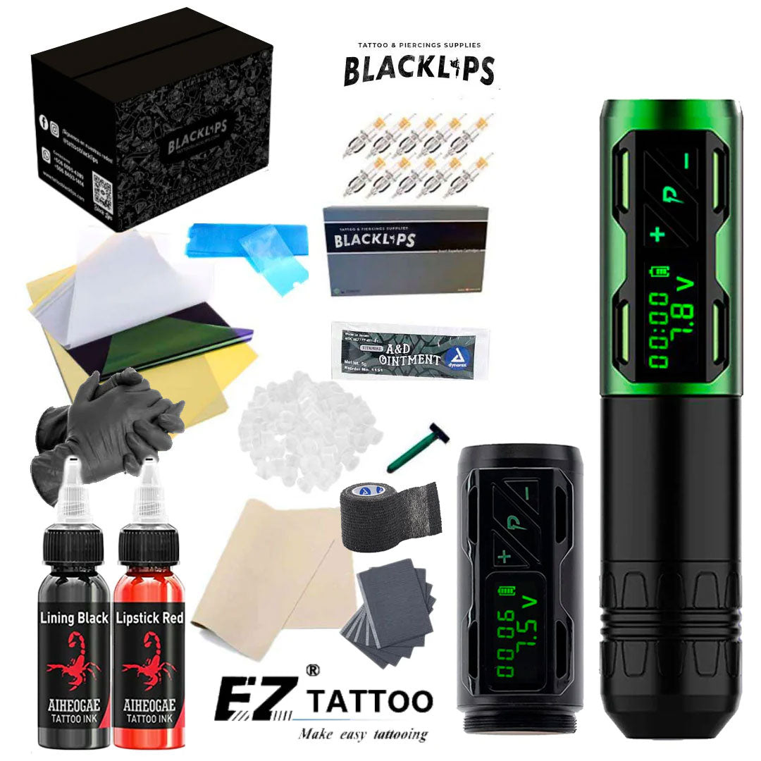 Professional tattoo kit for tattooing and microblading - EZ Portex Generation 2S (P2S) - T3