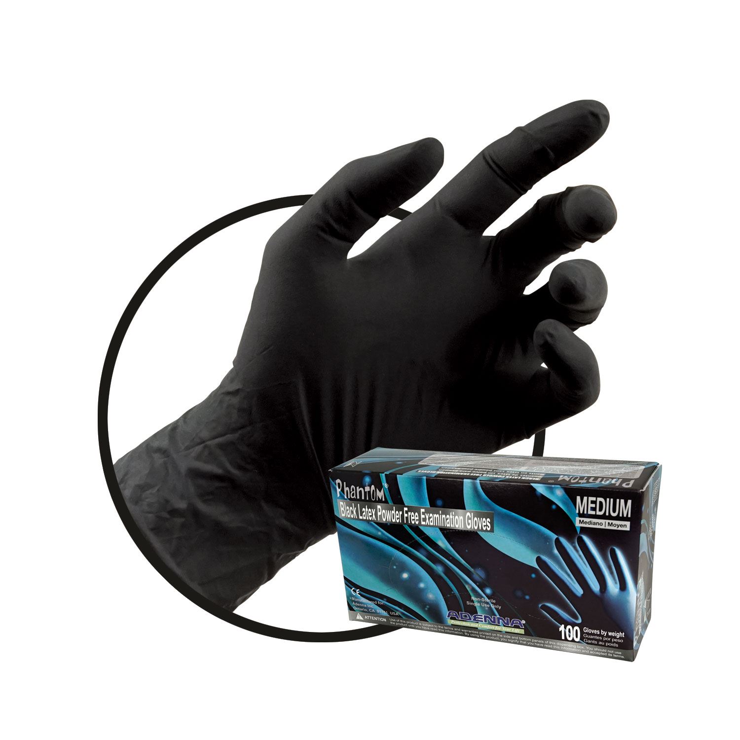 Box of black nitrile gloves 