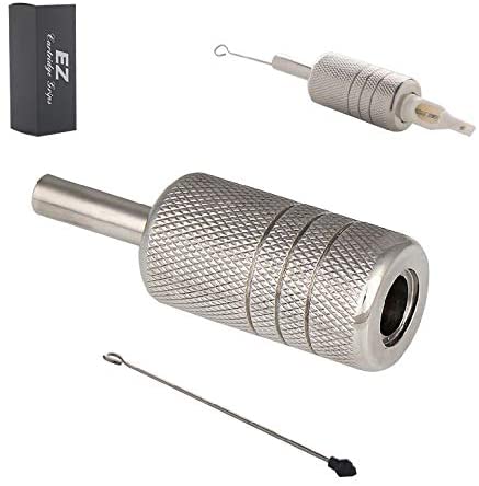 EZ Tattoo - Tattoo Cartridge Grip 1'' Stainless Steel - Silver