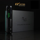 EZ Portex Generation 2S (P2S) Máquina de Tatuaje Inalámbrica con Batería y Motor Suizo Pantalla Digital LED (Plateado)